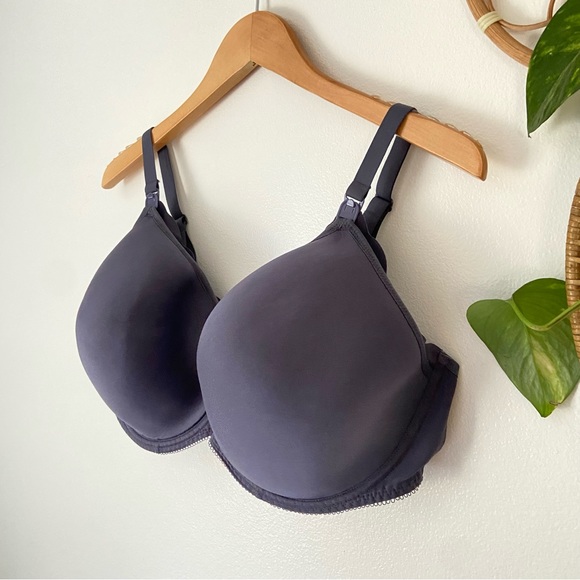 SOLD Freya underwire pure sculpt molded nursing bra US 40I / UK 40G gray unlined - Picture 3 of 9